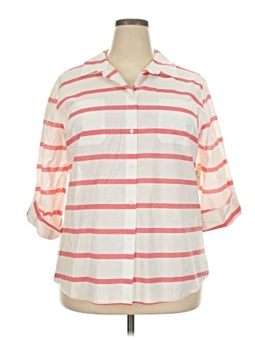 Jaclyn Smith 3/4 Sleeve Button-Down Shirt (view 1)