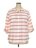 Jaclyn Smith 100% Cotton Stripes Pink 3/4 Sleeve Button-Down Shirt Size XXL - photo 1