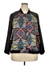 Melissa McCarthy Seven7 100% Polyester Print Black Track Jacket Size 2X - photo 1