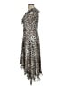 Gabby Skye 100% Polyester Animal Print Silver Cocktail Dress Size 10 - photo 5