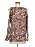 Boston Proper Animal Print Brown Long Sleeve Blouse Size M - photo 2