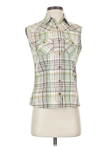 Natural Reflections Sleeveless Button-Down Shirt (view 1)