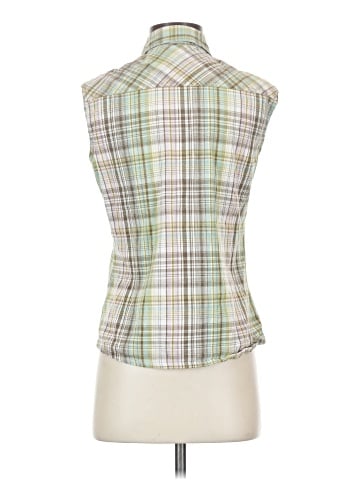 Natural Reflections Sleeveless Button-Down Shirt (view 2)