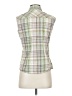 Natural Reflections Plaid Green Sleeveless Button-Down Shirt Size S - photo 2