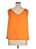 Ann Taylor LOFT 100% Polyester Orange Sleeveless Blouse Size XL - photo 2