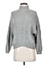 Express Chevron-herringbone Gray Turtleneck Sweater Size XS - photo 1