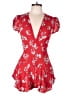 Olivaceous 100% Rayon Floral Red Romper Size L - photo 1
