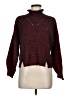 Blue Life Tweed Burgundy Turtleneck Sweater Size M - photo 1