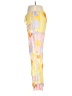 Sabo 100% Viscose Floral Yellow Casual Pants Size L - photo 5