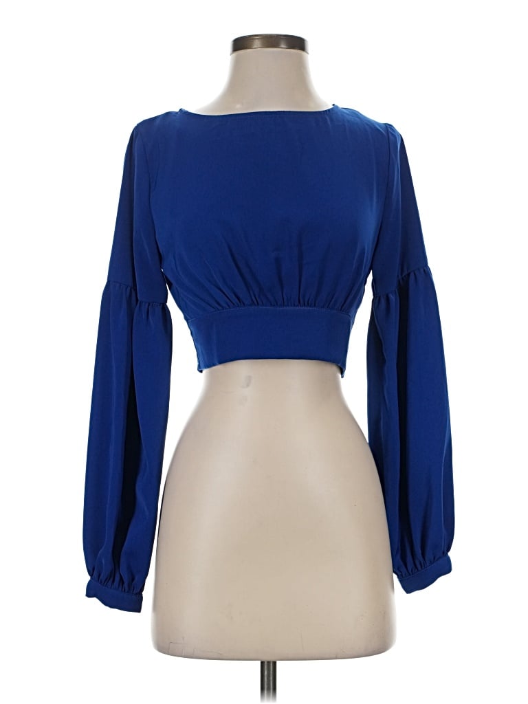 Pre-owned By The Way. Long Sleeve Blouse In Blue