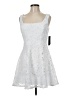 City Studio 100% Polyester Solid White Cocktail Dress Size 7 - 8 - photo 1