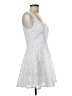 City Studio 100% Polyester Solid White Cocktail Dress Size 7 - 8 - photo 4