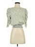 Paper Crane 100% Polyester Green 3/4 Sleeve Blouse Size S - photo 1