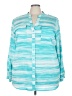 Calvin Klein 100% Polyester Teal Long Sleeve Blouse Size 2X - photo 1