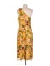 Collective Concepts 100% Polyester Tropical Yellow Cocktail Dress Size M - photo 2