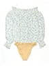 WAYF 100% Polyester Yellow Long Sleeve Blouse Size XS - photo 2