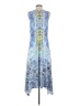 One World Print Blue Casual Dress Size S - photo 2
