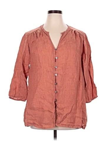 Purejill 3/4 Sleeve Button-Down Shirt (view 1)
