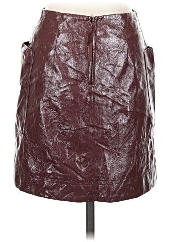 Maeve by Anthropologie Faux Leather Skirt (view 2)