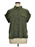 Maurices 100% Polyester Solid Green Short Sleeve Blouse Size XL - photo 1