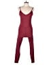 JoyLab Solid Burgundy Jumpsuit Size L - photo 1