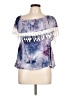 Entro 100% Rayon Purple Short Sleeve Blouse Size L - photo 1