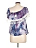 Entro 100% Rayon Purple Short Sleeve Blouse Size L - photo 2