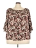 Cato 100% Rayon Brown 3/4 Sleeve Blouse Size 22 - photo 1