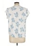 Dictionary 100% Polyester White Short Sleeve Blouse Size L - photo 2