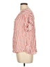 Gap 100% Viscose Stripes Pink Short Sleeve Blouse Size L - photo 5
