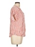Gap 100% Viscose Stripes Pink Short Sleeve Blouse Size L - photo 4