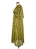 Topshop 100% Polyester Print Yellow Casual Dress Size 10 Petite - photo 5