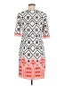 Studio One Graphic Orange Casual Dress Size 8 - photo 2