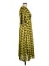 Topshop 100% Polyester Print Yellow Casual Dress Size 10 Petite - photo 4