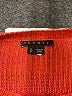 Theory Color Block Orange Wool Pullover Sweater Size S - photo 7
