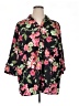 Catherines Floral Black 3/4 Sleeve Blouse Size 1X - photo 1