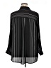 Catherines 100% Polyester Stripes Black Long Sleeve Blouse Size 1X - photo 2