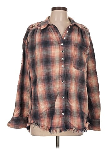 Free People Long Sleeve Button-Down Shirt (view 1)