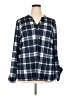 New Directions Blue Long Sleeve Blouse Size 2X - photo 1