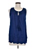 Cupio 100% Cotton Blue Sleeveless Blouse Size M - photo 1