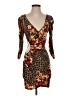 Symphony Animal Print Brown Cocktail Dress Size S (estimated) - photo 1