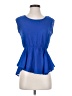 Mine Blue Sleeveless Blouse Size S - photo 1