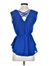 Mine Blue Sleeveless Blouse Size S - photo 2