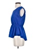 Mine Blue Sleeveless Blouse Size S - photo 5