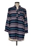 Wishful Park 100% Polyester Chevron-herringbone Blue 3/4 Sleeve Blouse Size M - photo 1