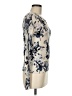 Silence and Noise 100% Cotton Floral Silver Ivory Pullover Sweater Size M - photo 4