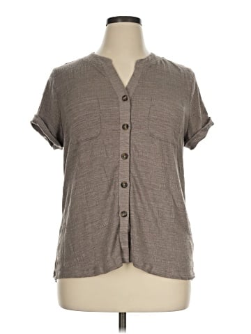 Cable & Gauge Short Sleeve Blouse (view 1)