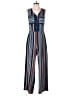 Monteau Stripes Blue Jumpsuit Size M - photo 1
