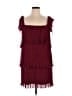DKNY 100% Polyester Burgundy Cocktail Dress Size 12 - photo 1