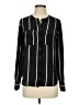Who What Wear 100% Polyester Stripes Black Long Sleeve Blouse Size S - photo 1